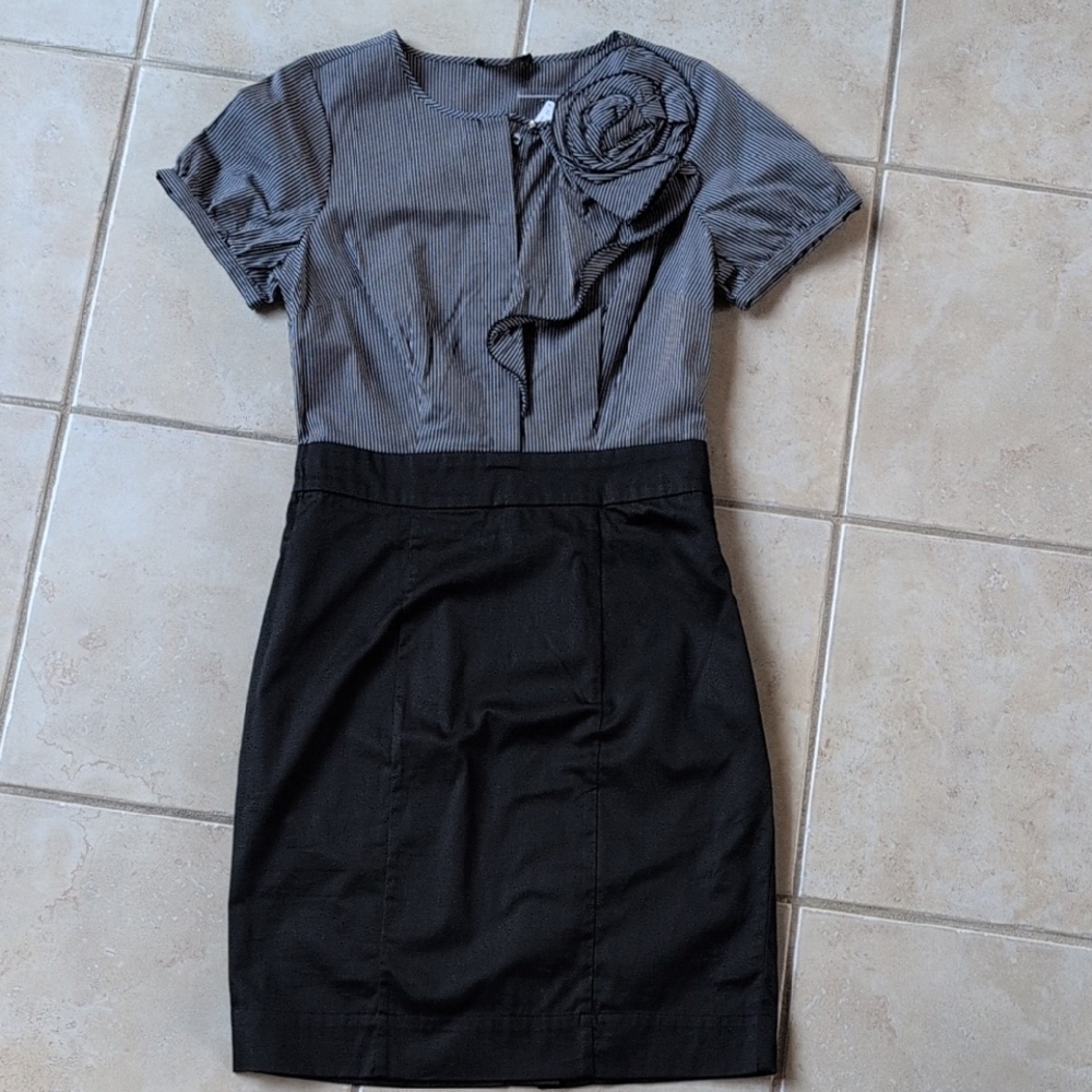 The Limited Black and Gray Mini Dress